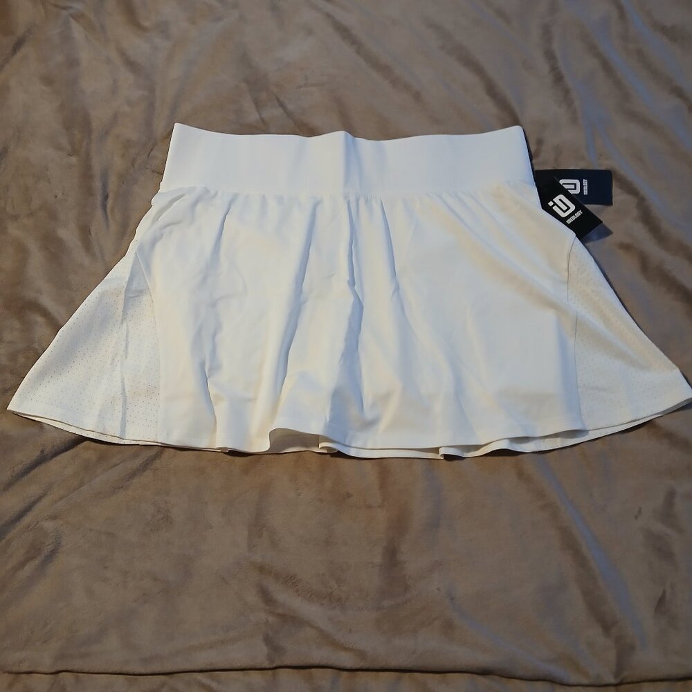 ID ldeology Women's Perforated - Panel Skort SZ L  NWT White